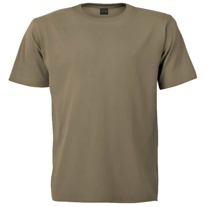 180g 100% Cotton Men's Crew Neck T-Shirt Khaki
