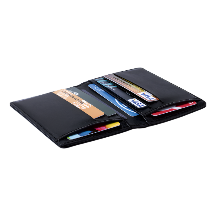 Brigit Card Holder Open showing 8 compartments