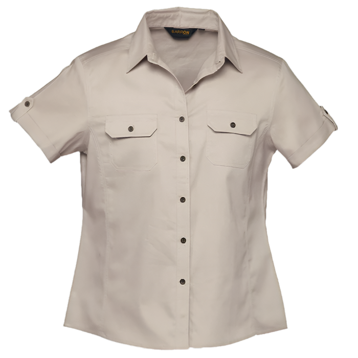 Ladies Plain Bush Shirt Stone