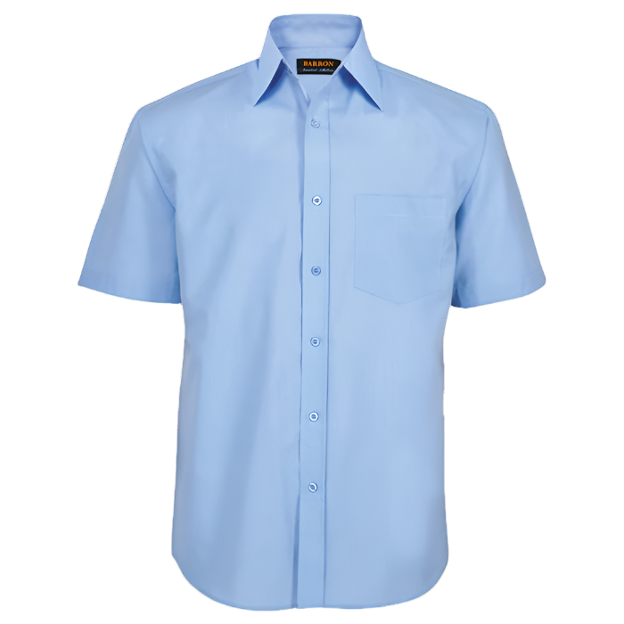 Men's Basic Poly Cotton Lounge Short Sleeve Sky Blue