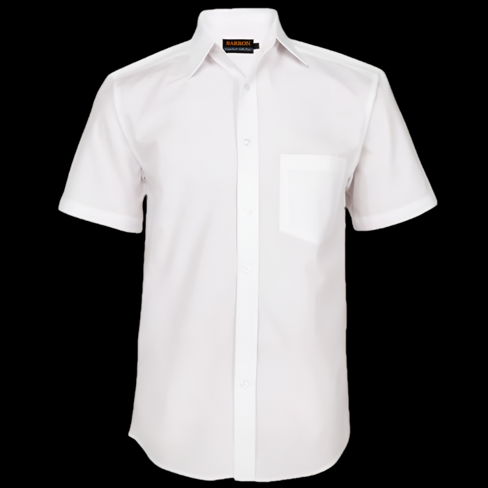 Men's Basic Poly Cotton Lounge Short Sleeve White