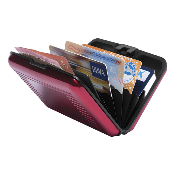 Rainol Card Holder open showing 6 compartments