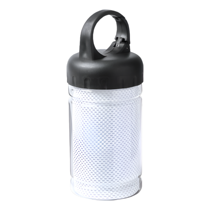 Rikat Gym Towel White in transparent case with built-in carrying handle