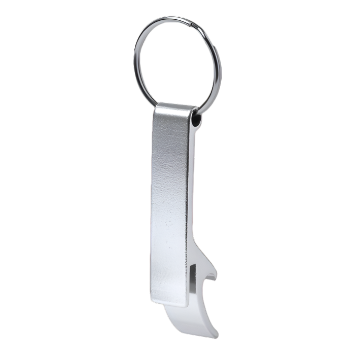 Stiked Bottle Opener Keyring Silver