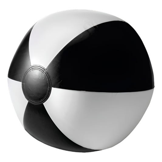 Two Tone Inflatable Beach Ball Black & White