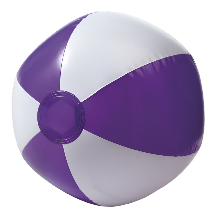 Two Tone Inflatable Beach Ball Purple & White