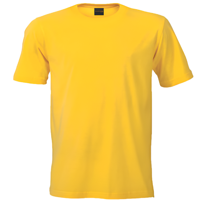 180g 100% Cotton Men's Crew Neck T-Shirt Yellow