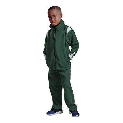 Econo Tracksuit Kids Bottle Green & White