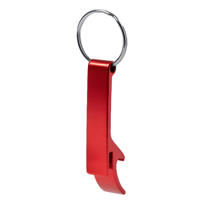 Stiked Bottle Opener Keyring Red