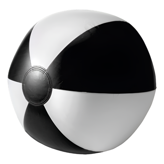 Two Tone Inflatable Beach Ball Black & White