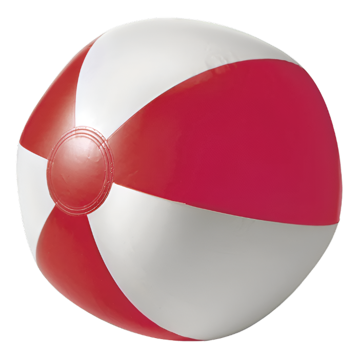 Two Tone Inflatable Beach Ball Red & White